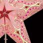 Preview: Mandala Glitter Pink  - Faltbarer Leuchtstern, Weihnachtsstern aus Papier mit 5 Zacken, 60 cm
